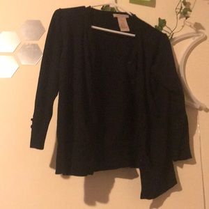 Philosophy black sweater jacket
